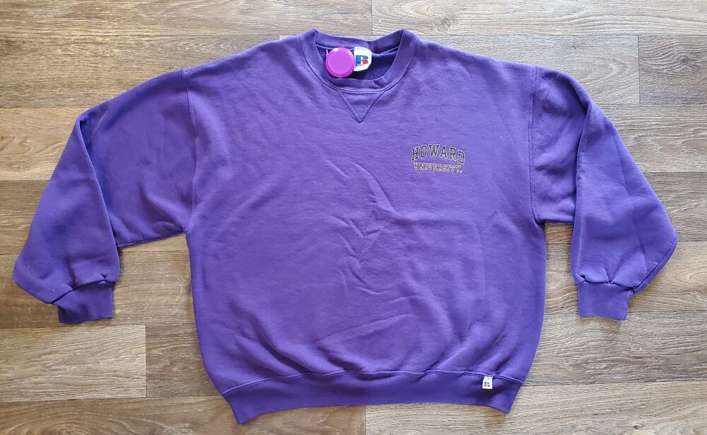 Vintage Howard University Russell Purple Crewneck Sweater XL